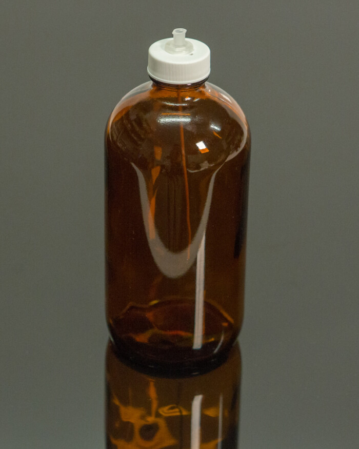 Container, 500 ml, Reagent w/ Cap Assembly, Glass Amber