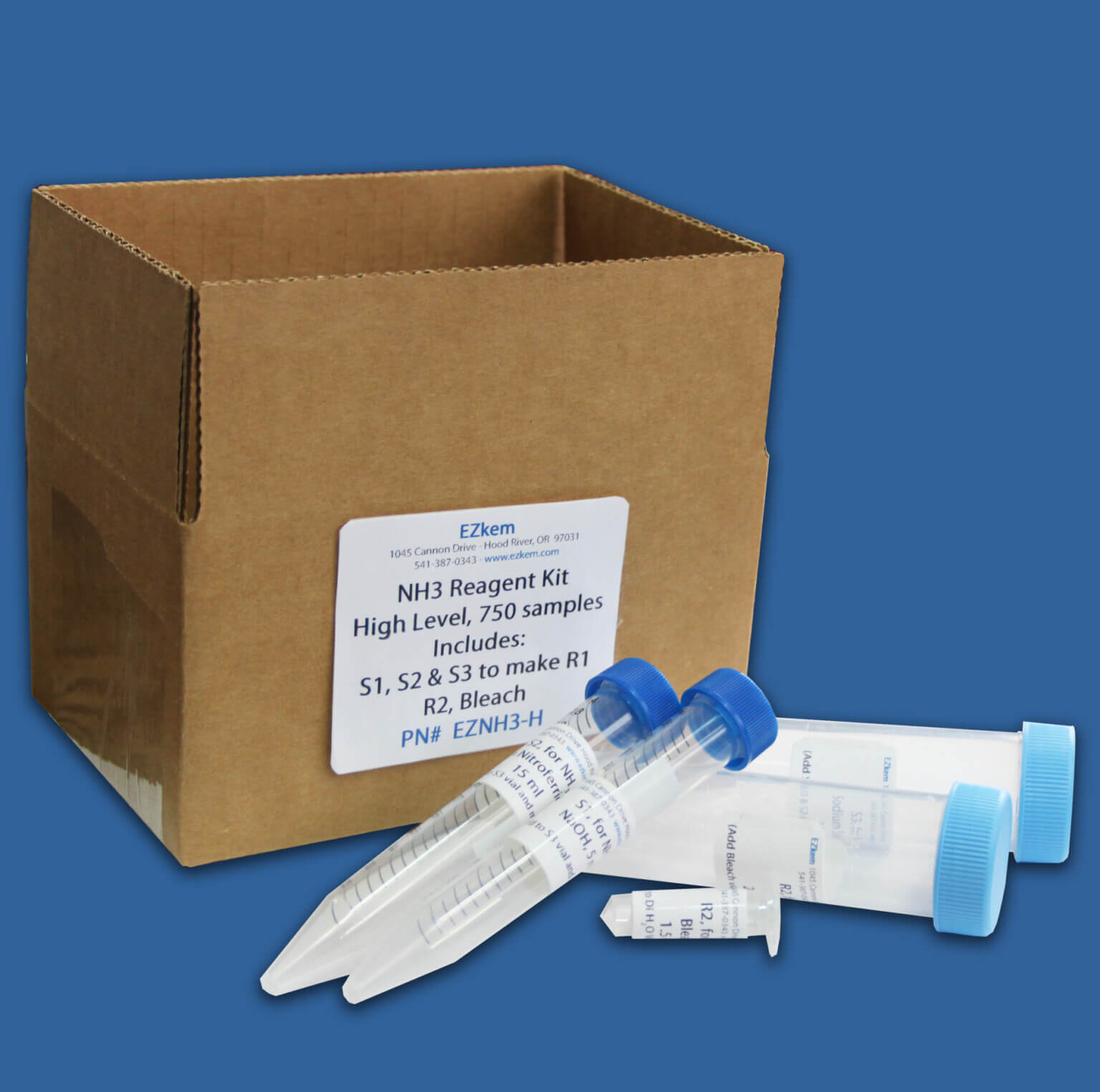 EasyChem 200 Reagent Kit for NH3, High Level 750 Samples - EZkem