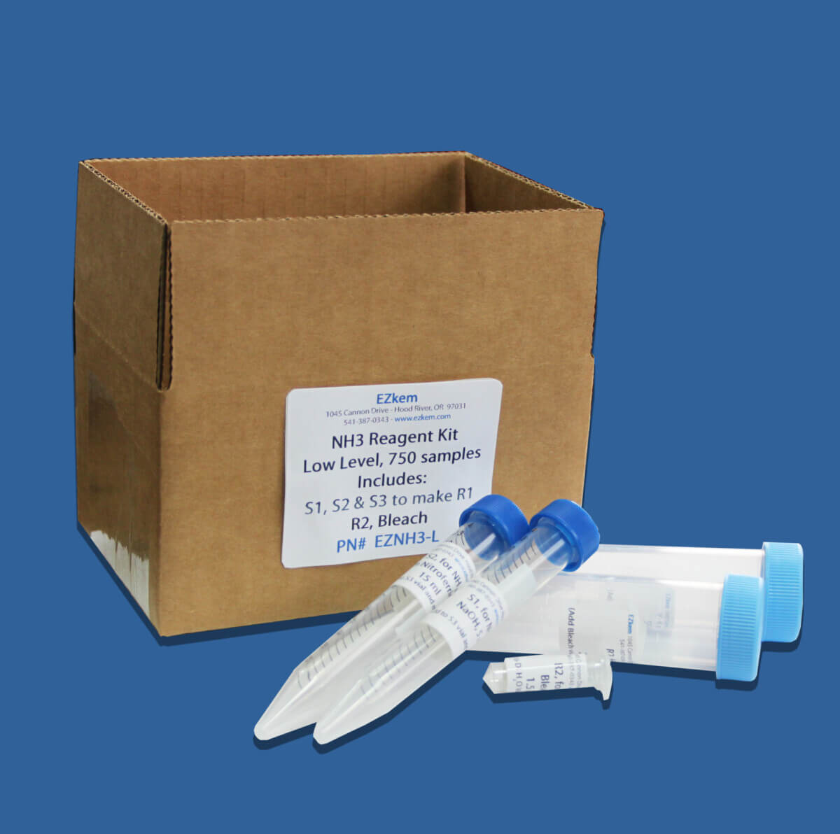 EasyChem 200 Reagent Kit for NH3, Low Level 750 Samples - EZkem